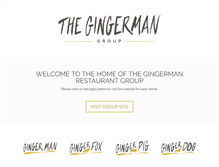 Tablet Screenshot of gingermanrestaurants.com